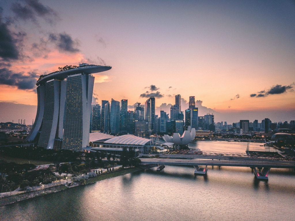 The Singapore skyline