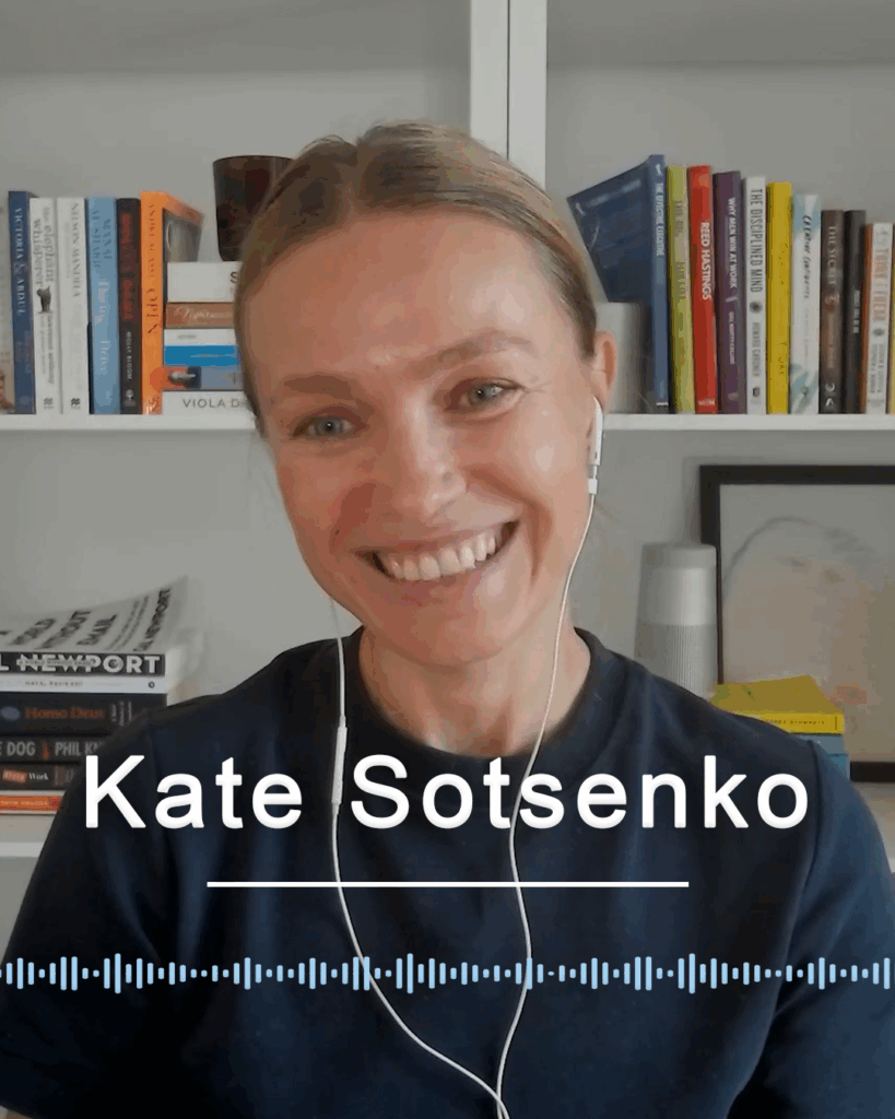 Kate Sotsenko on a video call